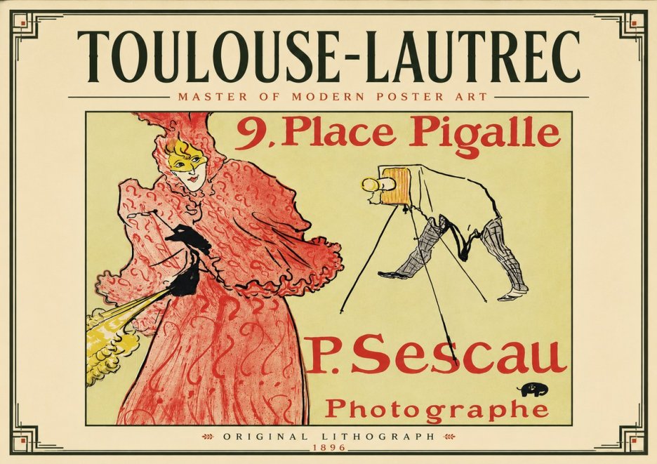 Toulouse-Lautrec 9. Place Pigalle No5 - Poszter