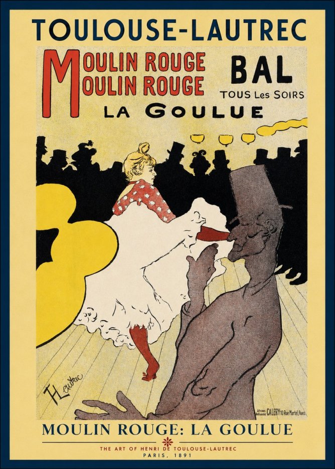 Toulouse-Lautrec Moulin Rouge: La Goulue No2 - Poszter