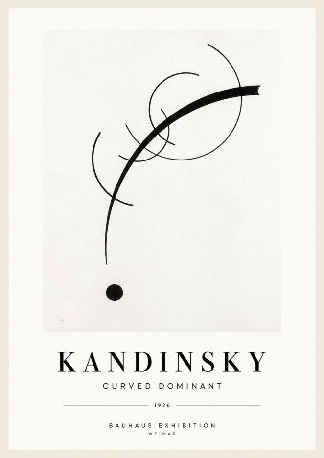 Kandinsky Curved Dominant No1 - Poszter