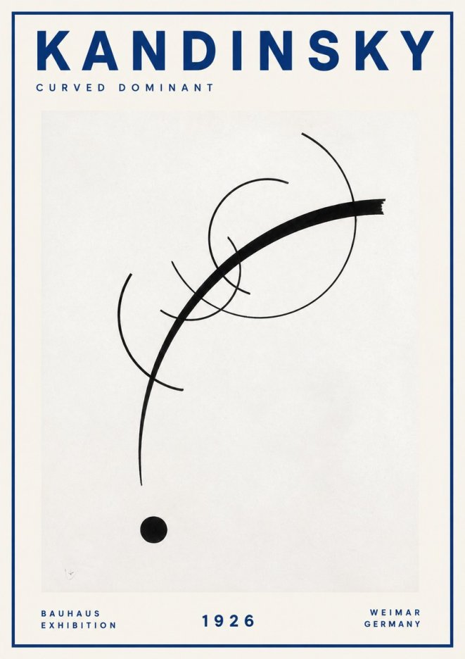 Kandinsky Curved Dominant No2 - Poszter