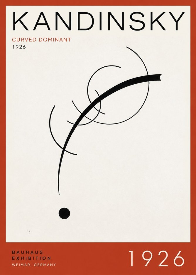 Kandinsky Curved Dominant No3 - Poszter