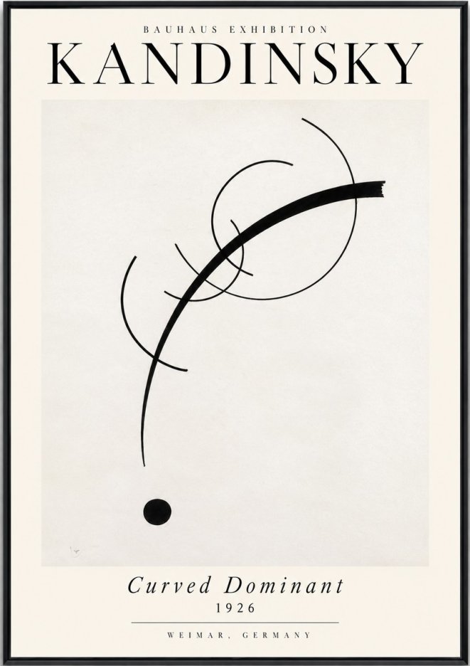 Kandinsky Curved Dominant No4 - Poszter