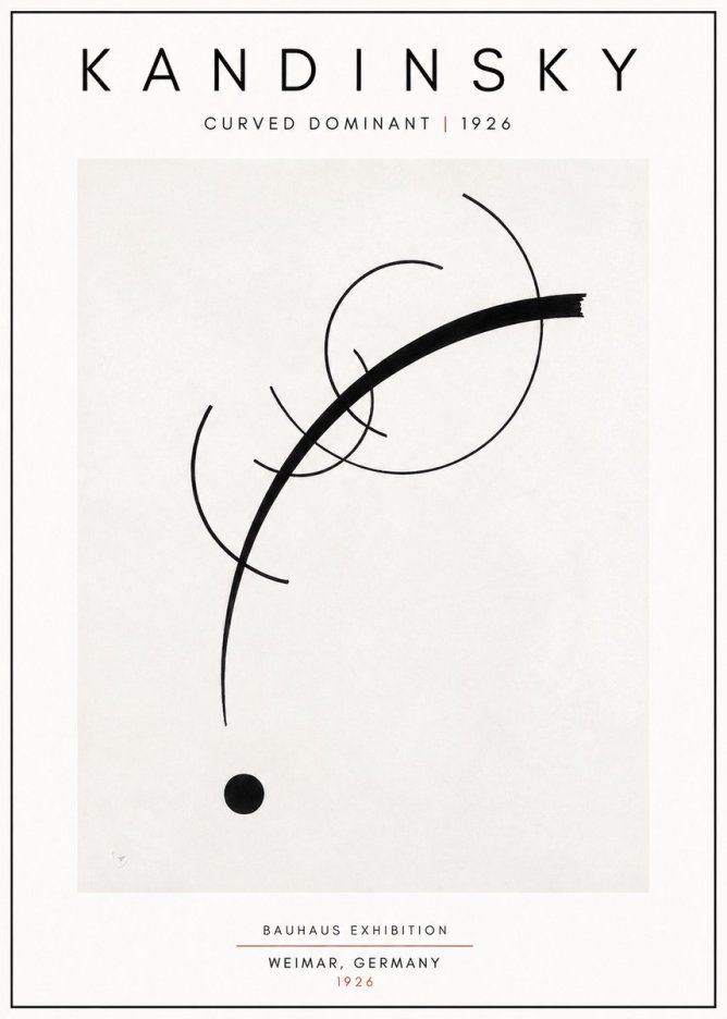 Kandinsky Curved Dominant No5 - Poszter