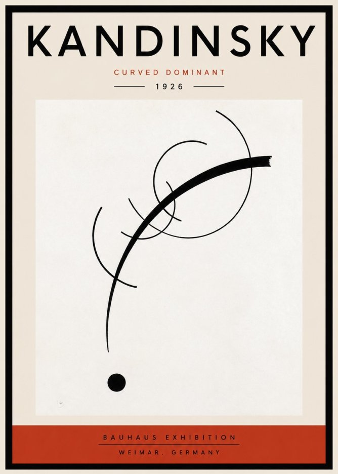 Kandinsky Curved Dominant No6 - Poszter