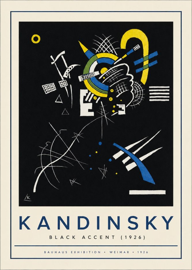 Kandinsky Black Accent (1926) No2 - Poszter