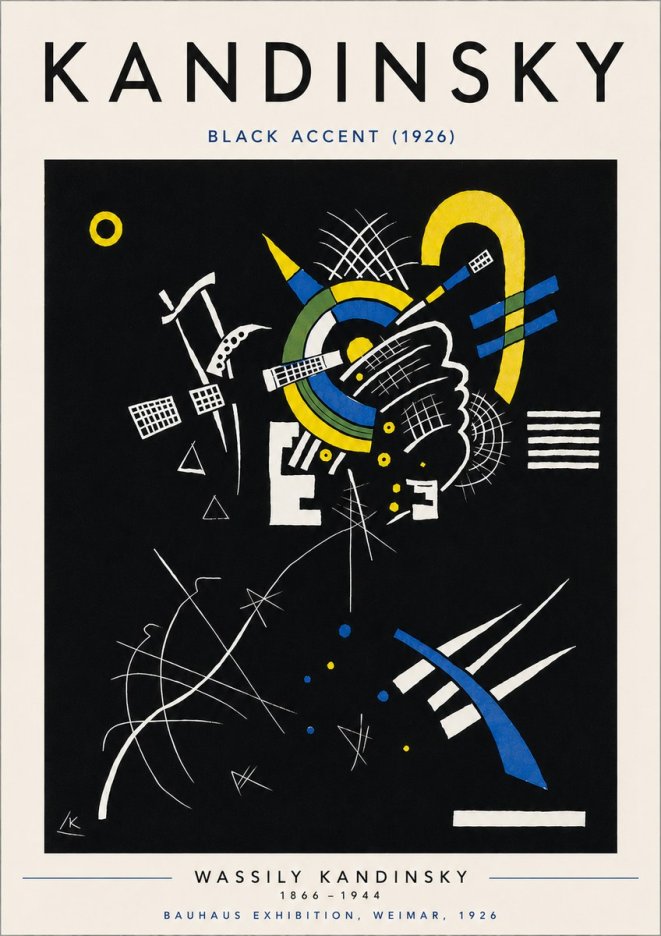 Kandinsky Black Accent (1926) No6 - Poszter