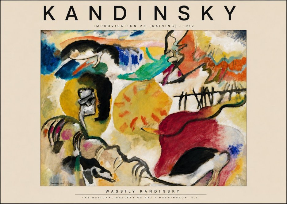 Kandinsky Improvisation 26 (Raining) No4 - Poszter