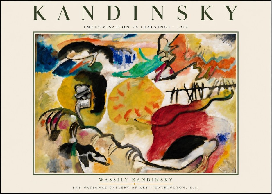 Kandinsky Improvisation 26 (Raining) No6 - Poszter