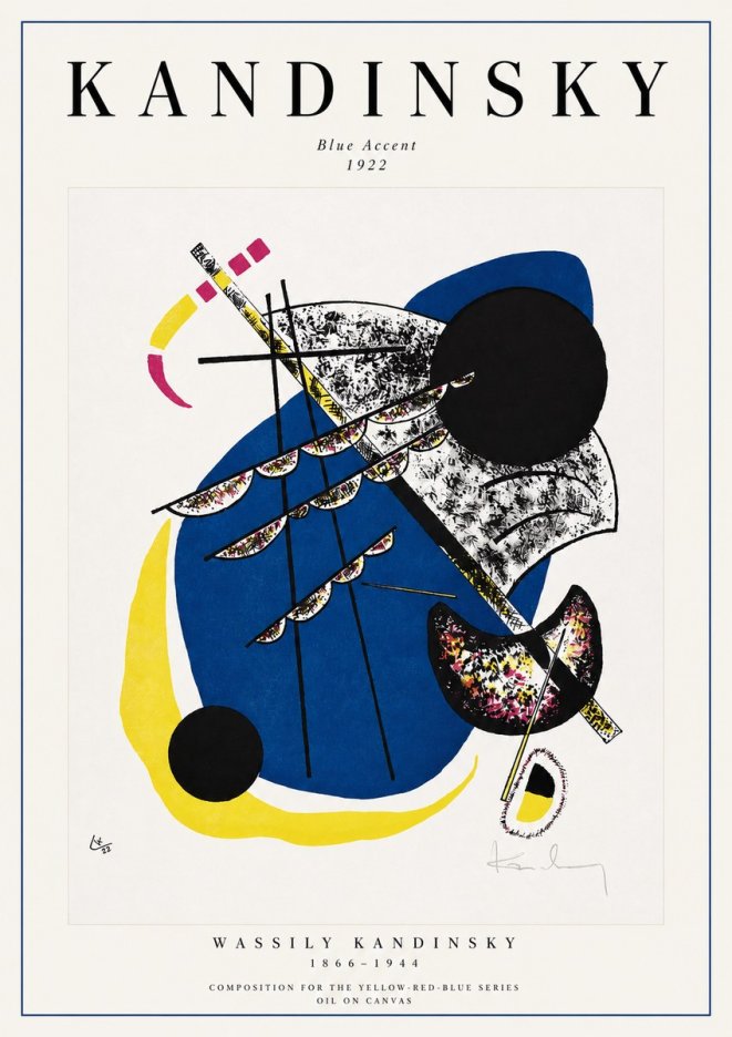 Kandinsky Blue Accent No2 - Poszter
