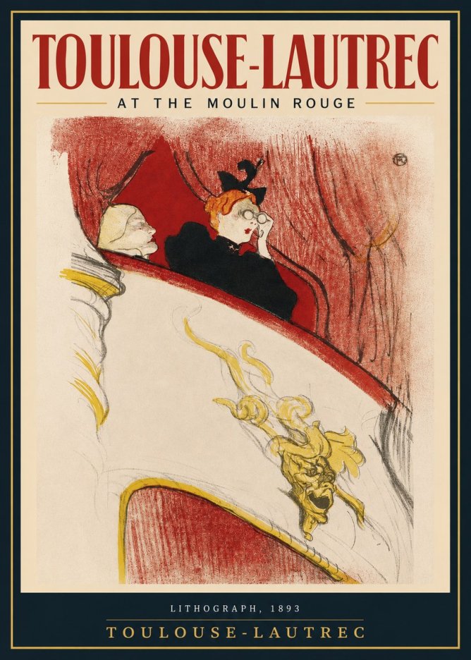 Toulouse-Lautrec At the Moulin Rouge I No2 - Poszter