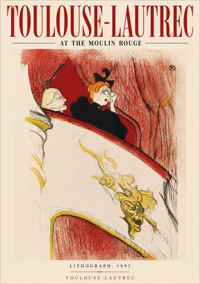 Toulouse-Lautrec At the Moulin Rouge I No3 - Poszter