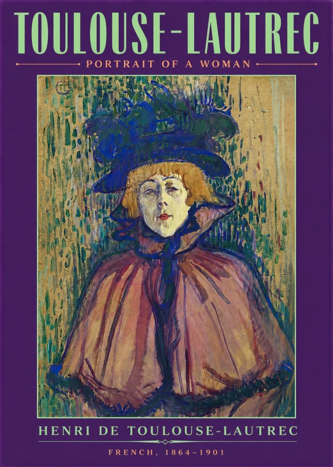 Toulouse-Lautrec Portrait of a Woman I No4 - Poszter