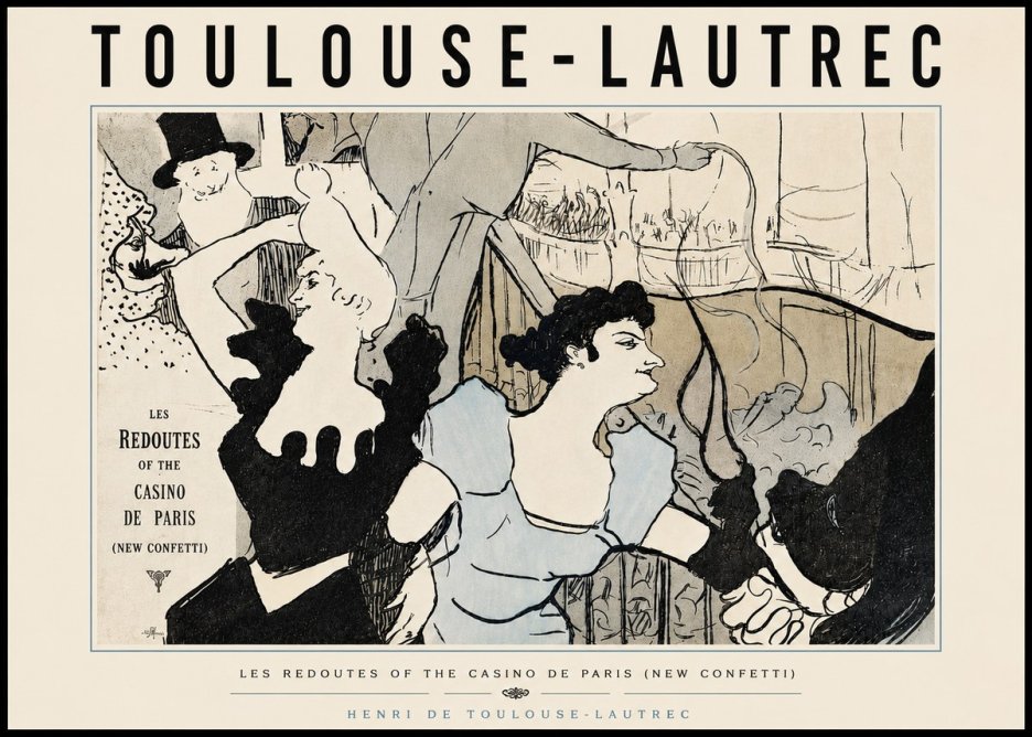 Toulouse-Lautrec Les Redoutes of the Casino De Paris (New Confetti) No5 - Poszter