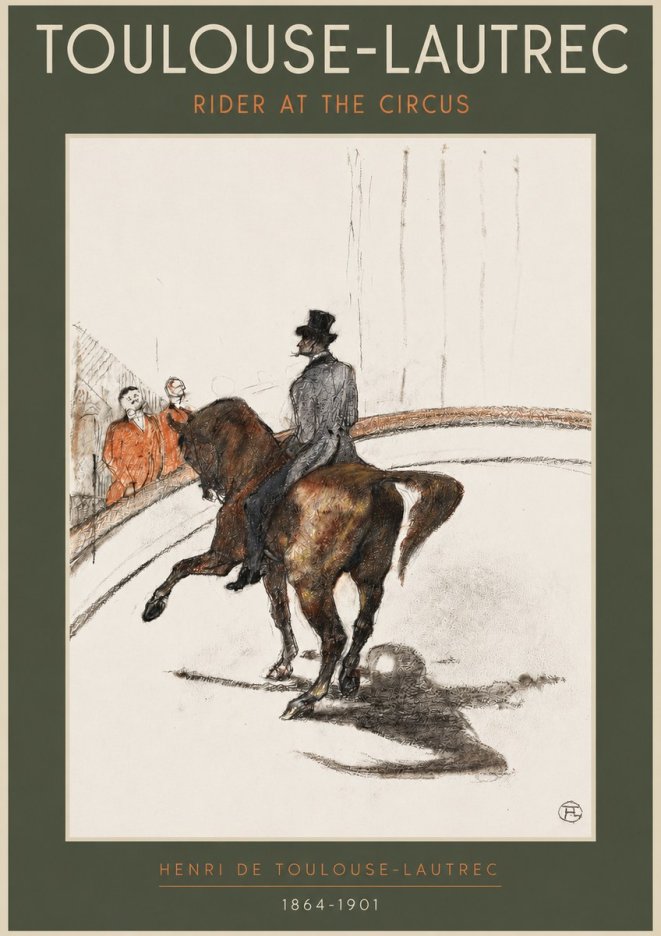 Toulouse-Lautrec Rider at the Circus No3 - Poszter