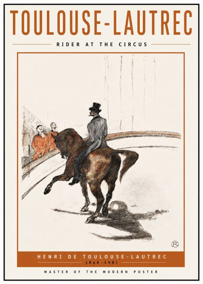 Toulouse-Lautrec Rider at the Circus No5 - Poszter