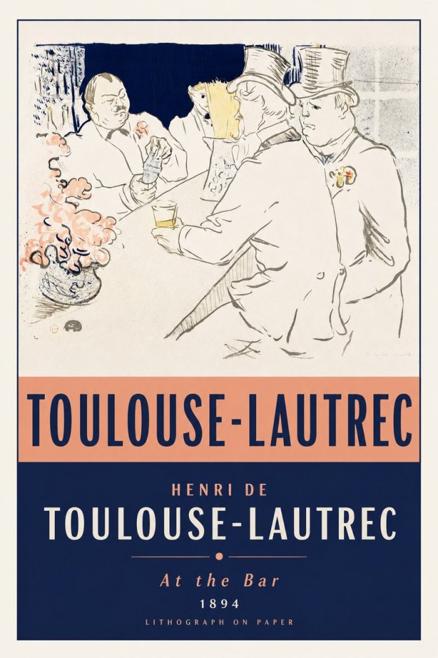 Toulouse-Lautrec At the Bar No2 - Poszter