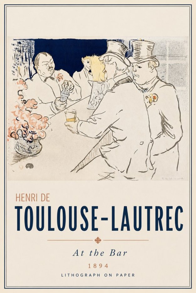 Toulouse-Lautrec At the Bar No3 - Poszter