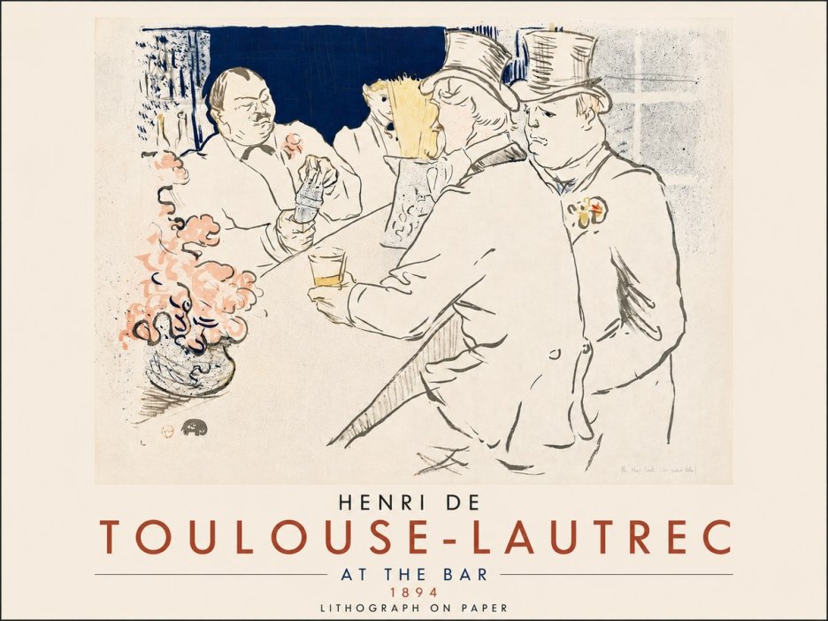 Toulouse-Lautrec At the Bar No6 - Poszter