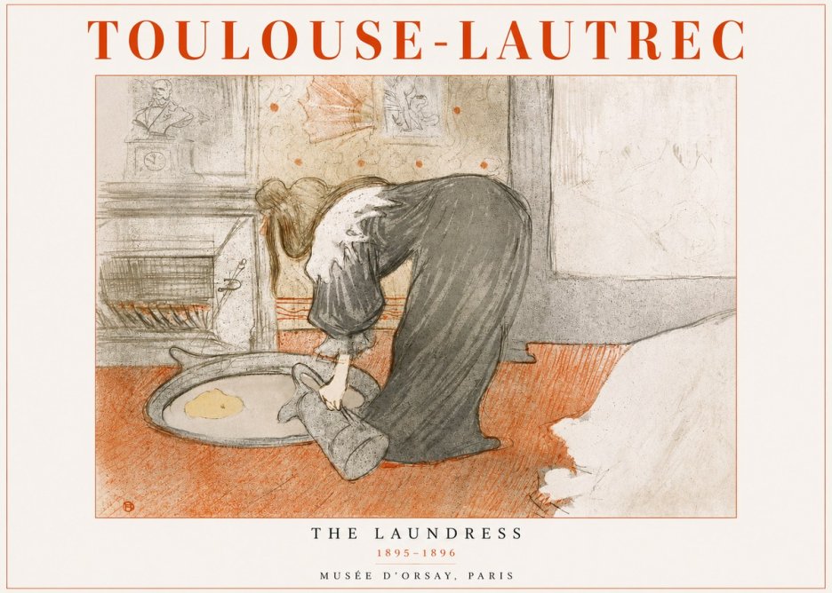 Toulouse-Lautrec The Laundress No3 - Poszter