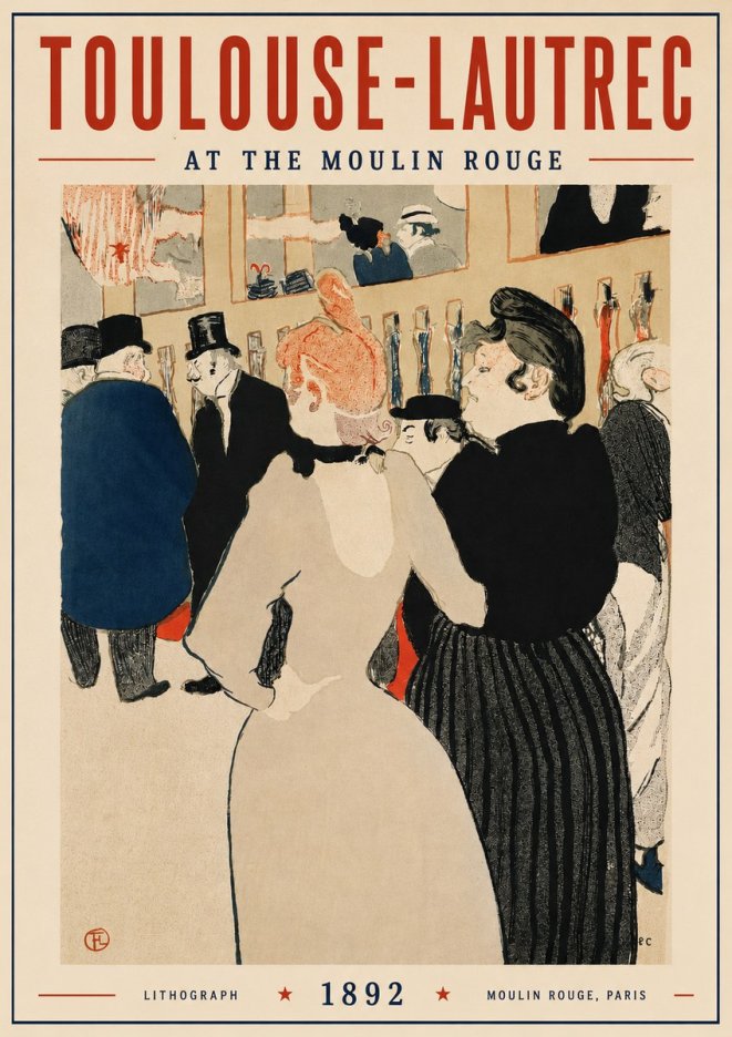 Toulouse-Lautrec At the Moulin Rouge VII No3 - Poszter