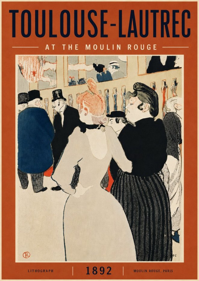 Toulouse-Lautrec At the Moulin Rouge VII No5 - Poszter