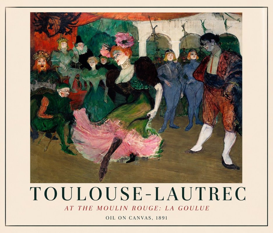 Toulouse-Lautrec At the Moulin Rouge: La Goulue No1 - Poszter