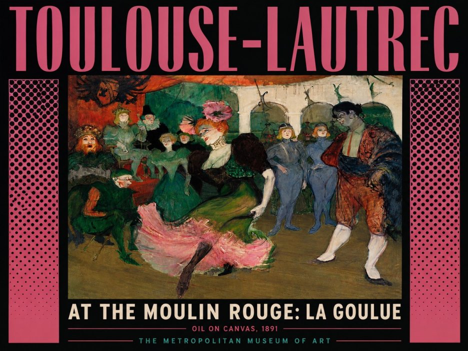 Toulouse-Lautrec At the Moulin Rouge: La Goulue No6 - Poszter
