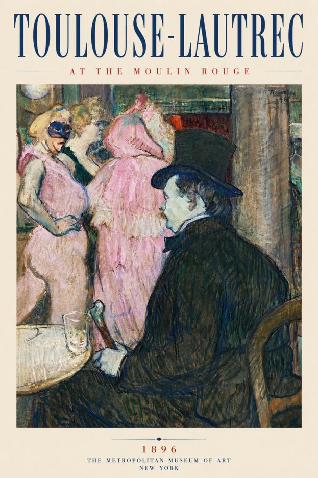 Toulouse-Lautrec At the Moulin Rouge VIII No5 - Poszter
