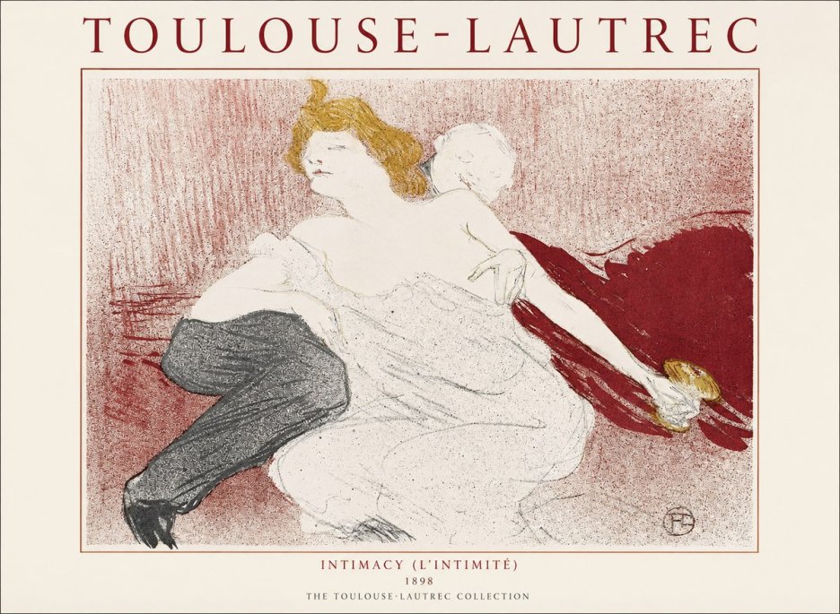 Toulouse-Lautrec Intimacy (L'intimité) No1 - Poszter