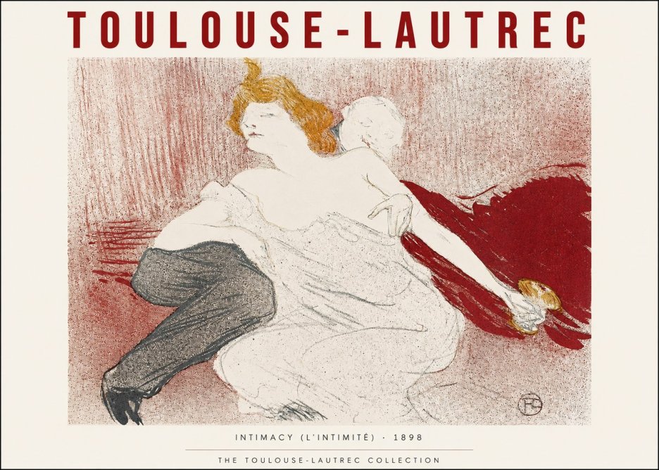 Toulouse-Lautrec Intimacy (L'intimité) No2 - Poszter