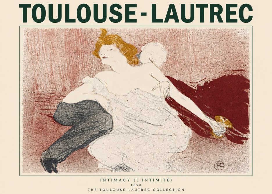 Toulouse-Lautrec Intimacy (L'intimité) No4 - Poszter