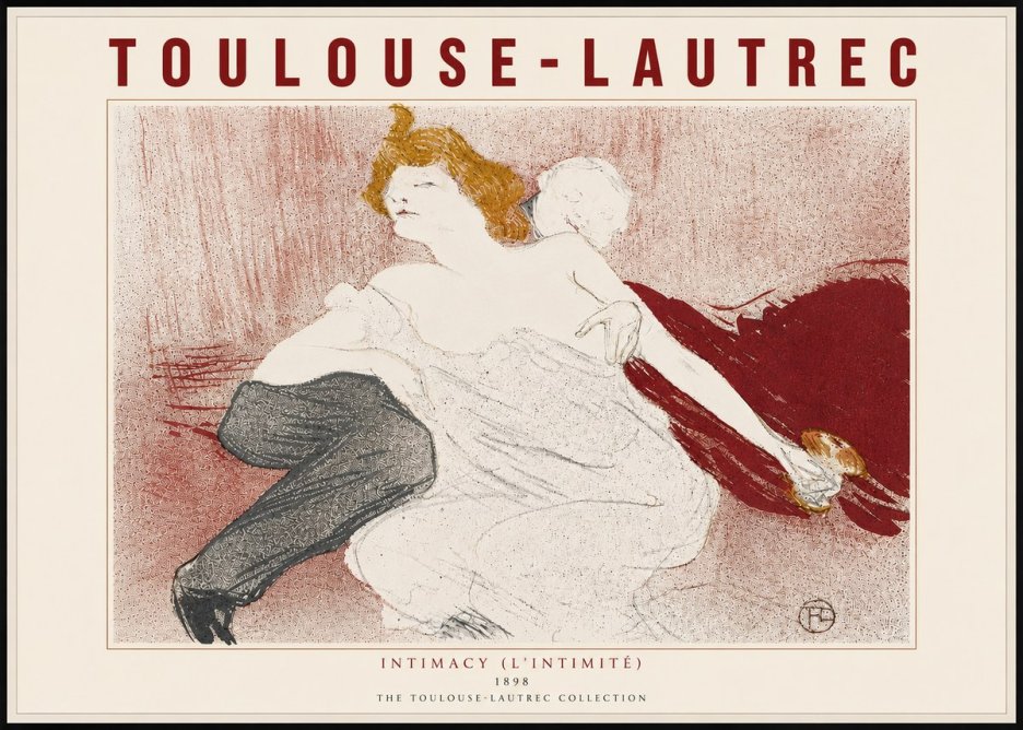 Toulouse-Lautrec Intimacy (L'intimité) No5 - Poszter
