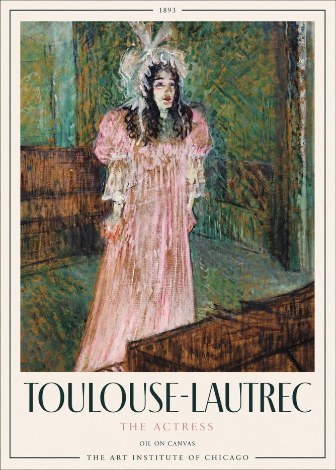 Toulouse-Lautrec The Actress No4 - Poszter