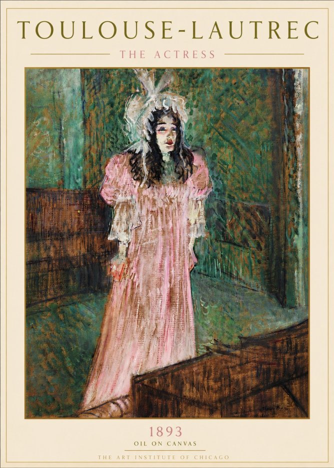 Toulouse-Lautrec The Actress No6 - Poszter