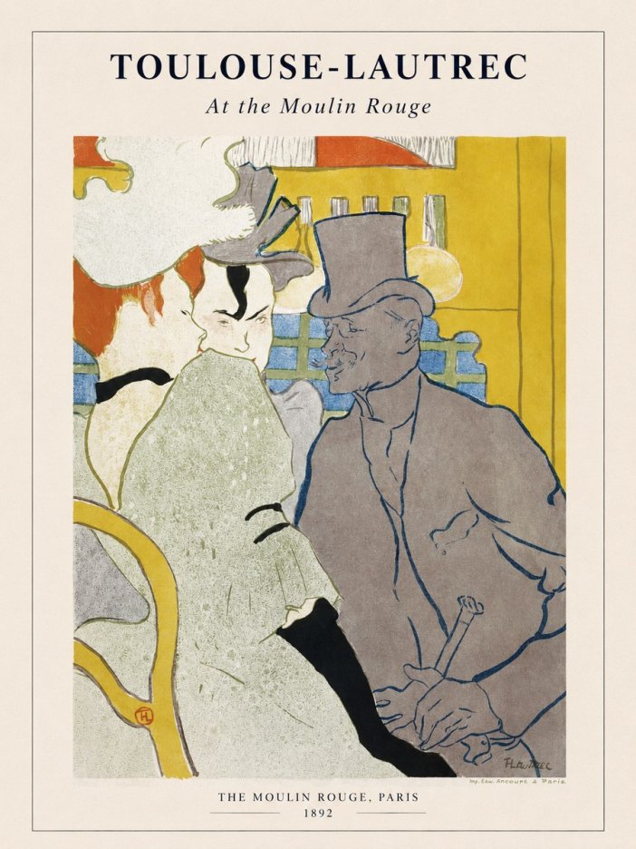 Toulouse-Lautrec At the Moulin Rouge IX No1 - Poszter
