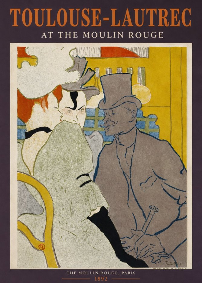 Toulouse-Lautrec At the Moulin Rouge IX No2 - Poszter