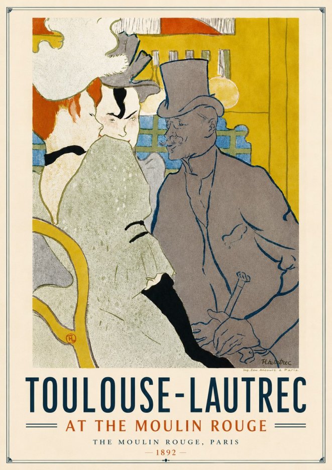 Toulouse-Lautrec At the Moulin Rouge IX No4 - Poszter