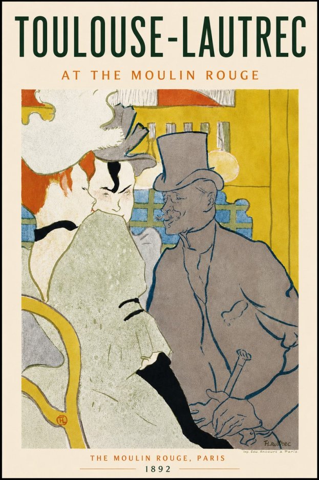 Toulouse-Lautrec At the Moulin Rouge IX No5 - Poszter