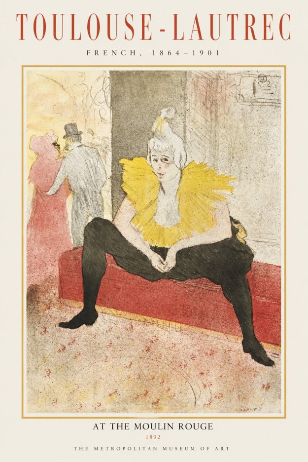Toulouse-Lautrec At the Moulin Rouge X No1 - Poszter