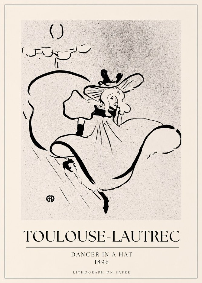Toulouse-Lautrec Dancer in a Hat No1 - Poszter