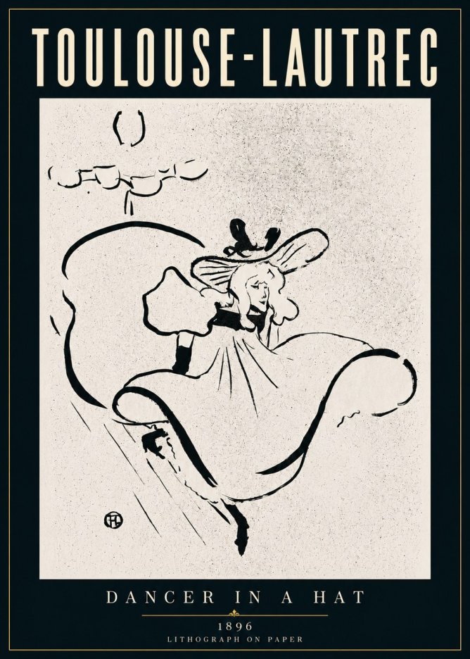 Toulouse-Lautrec Dancer in a Hat No5 - Poszter