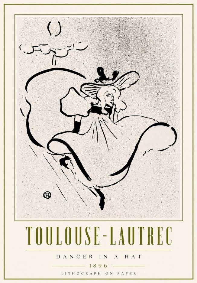 Toulouse-Lautrec Dancer in a Hat No6 - Poszter