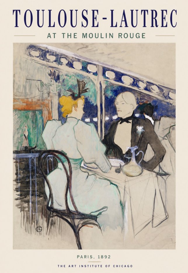Toulouse-Lautrec At the Moulin Rouge XI No1 - Poszter