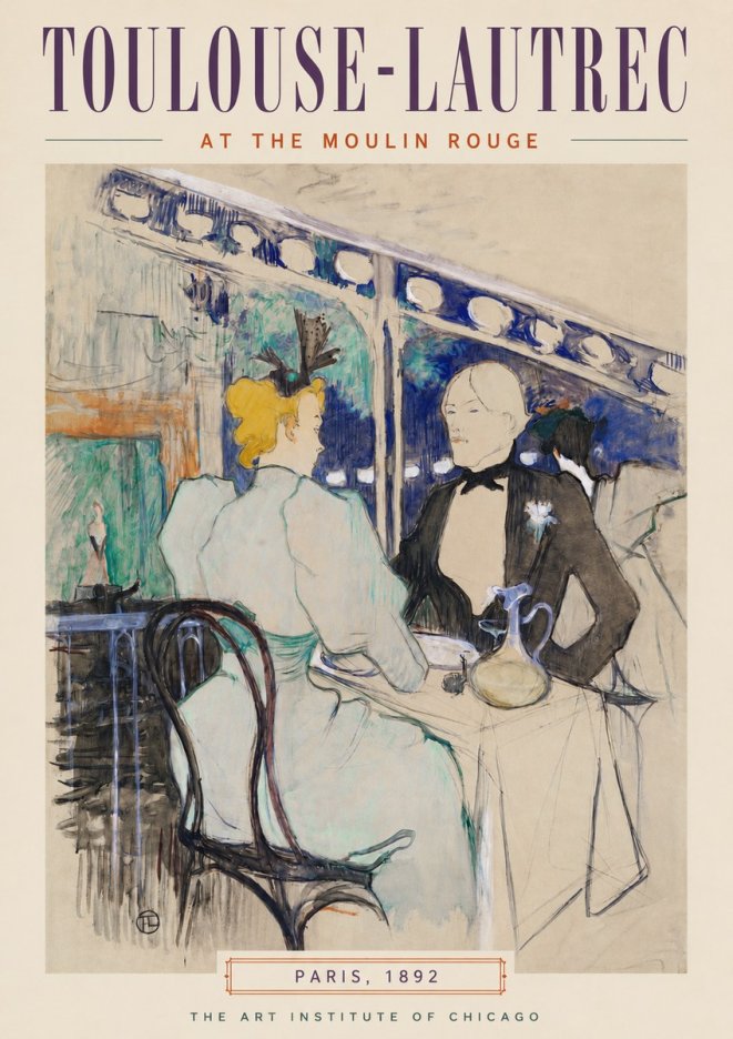 Toulouse-Lautrec At the Moulin Rouge XI No3 - Poszter