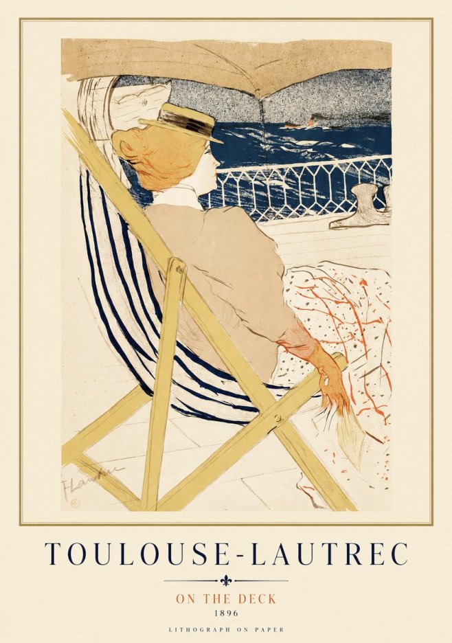 Toulouse-Lautrec On the Deck No1 - Poszter