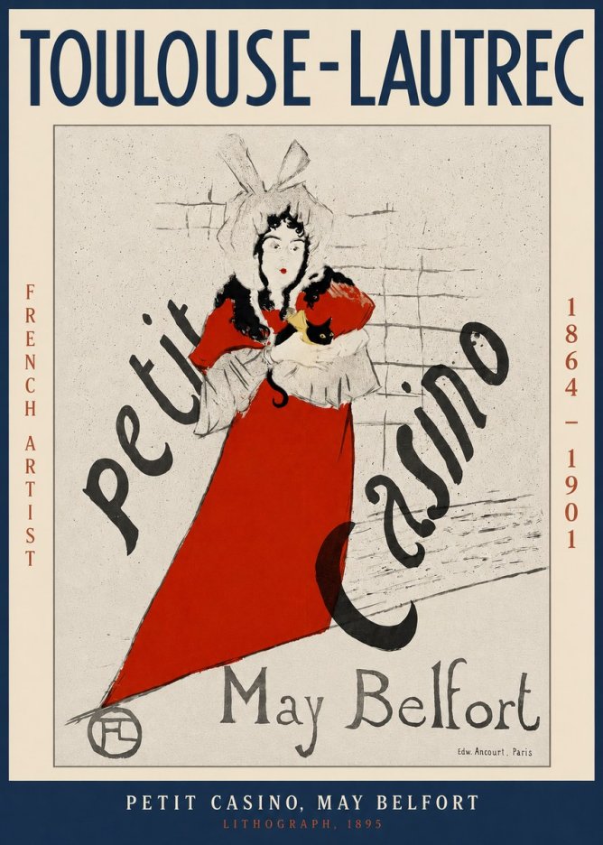 Toulouse-Lautrec Petit Casino, May Belfort No2 - Poszter