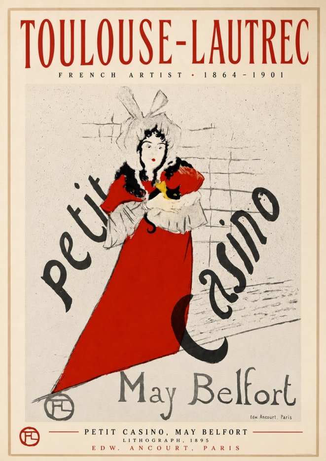 Toulouse-Lautrec Petit Casino, May Belfort No3 - Poszter