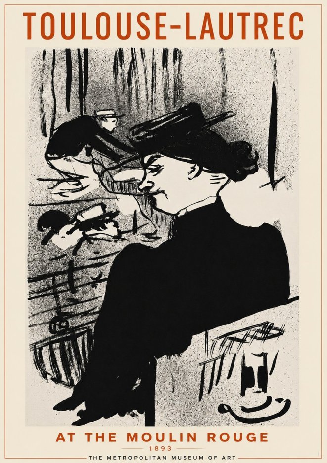 Toulouse-Lautrec At the Moulin Rouge XII No2 - Poszter