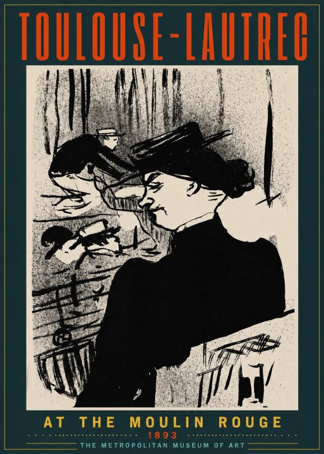 Toulouse-Lautrec At the Moulin Rouge XII No4 - Poszter