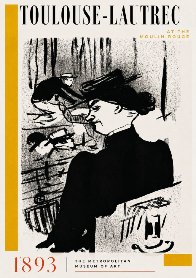 Toulouse-Lautrec At the Moulin Rouge XII No6 - Poszter